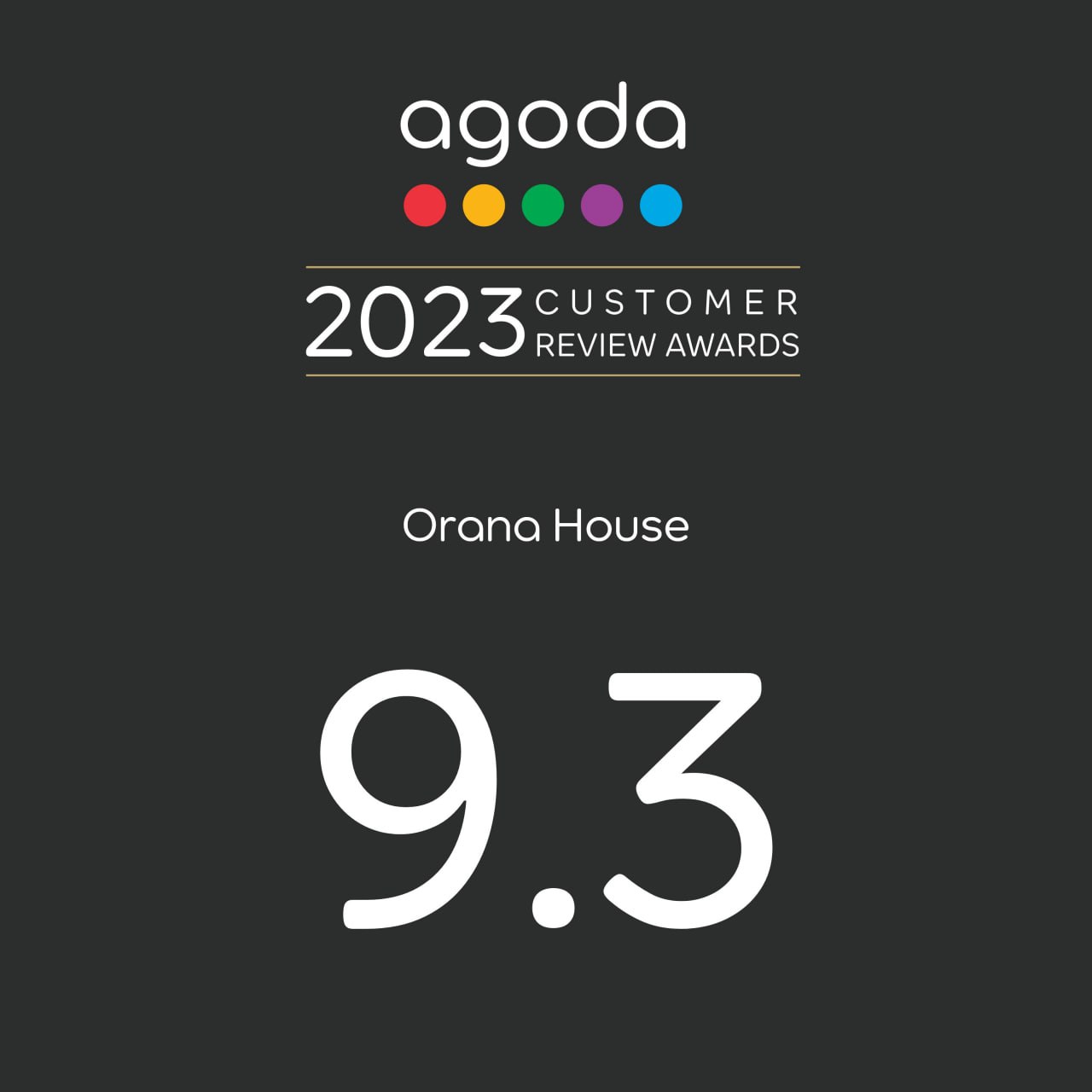 Orana House - Customer Review Awards From Agoda